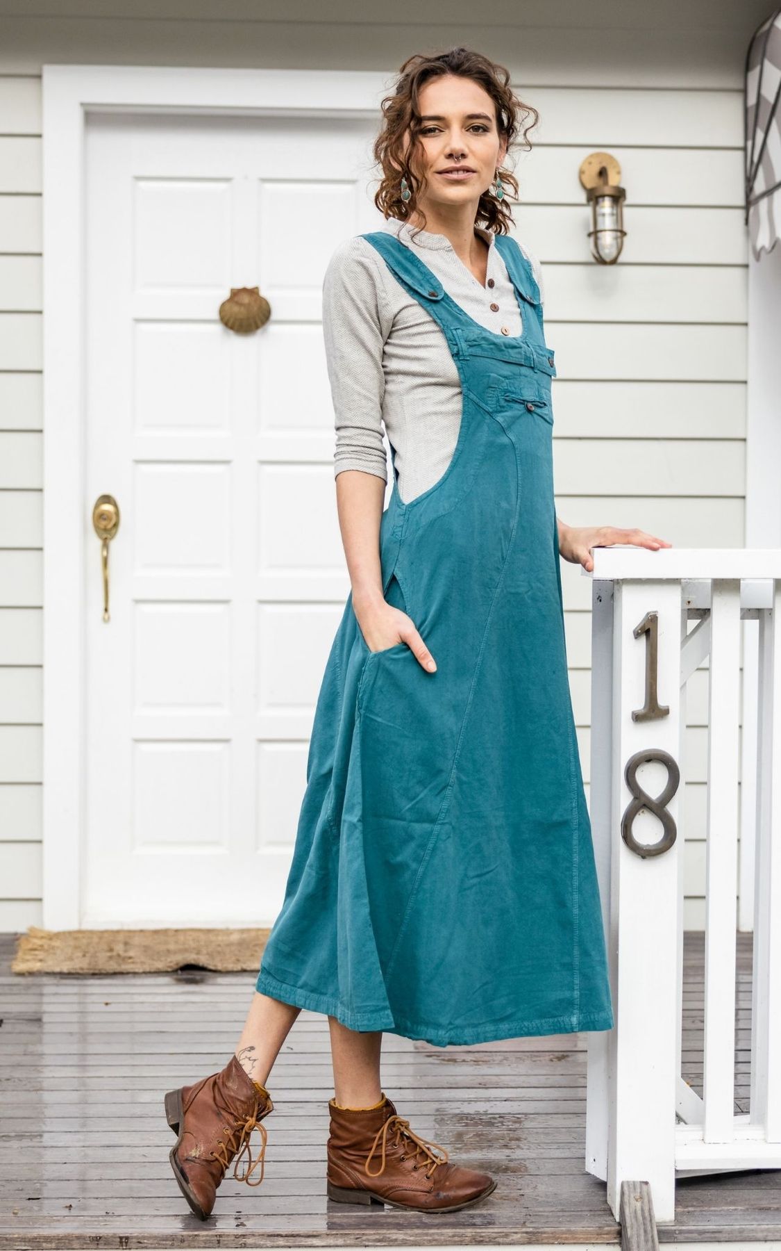 Surya Dungaree dress Gulaga gallery bookstore